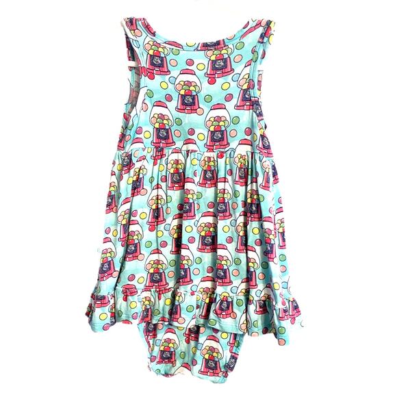 Posh Peanut Gumball Sleeveless Swing Dress Onesie Size 18 to 24 Months - Picture 2 of 4
